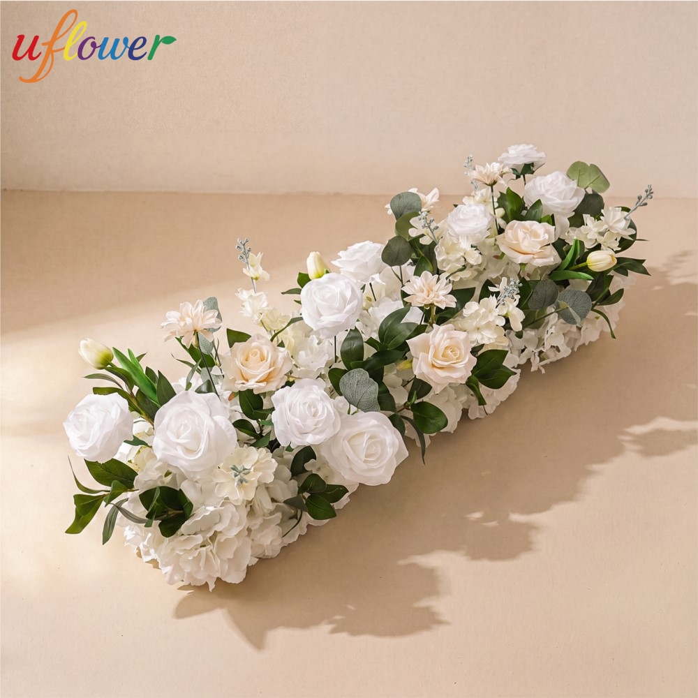 Flower Wall Panel - Rangkaian Bunga Mawar Hijau Uflower, Dekorasi