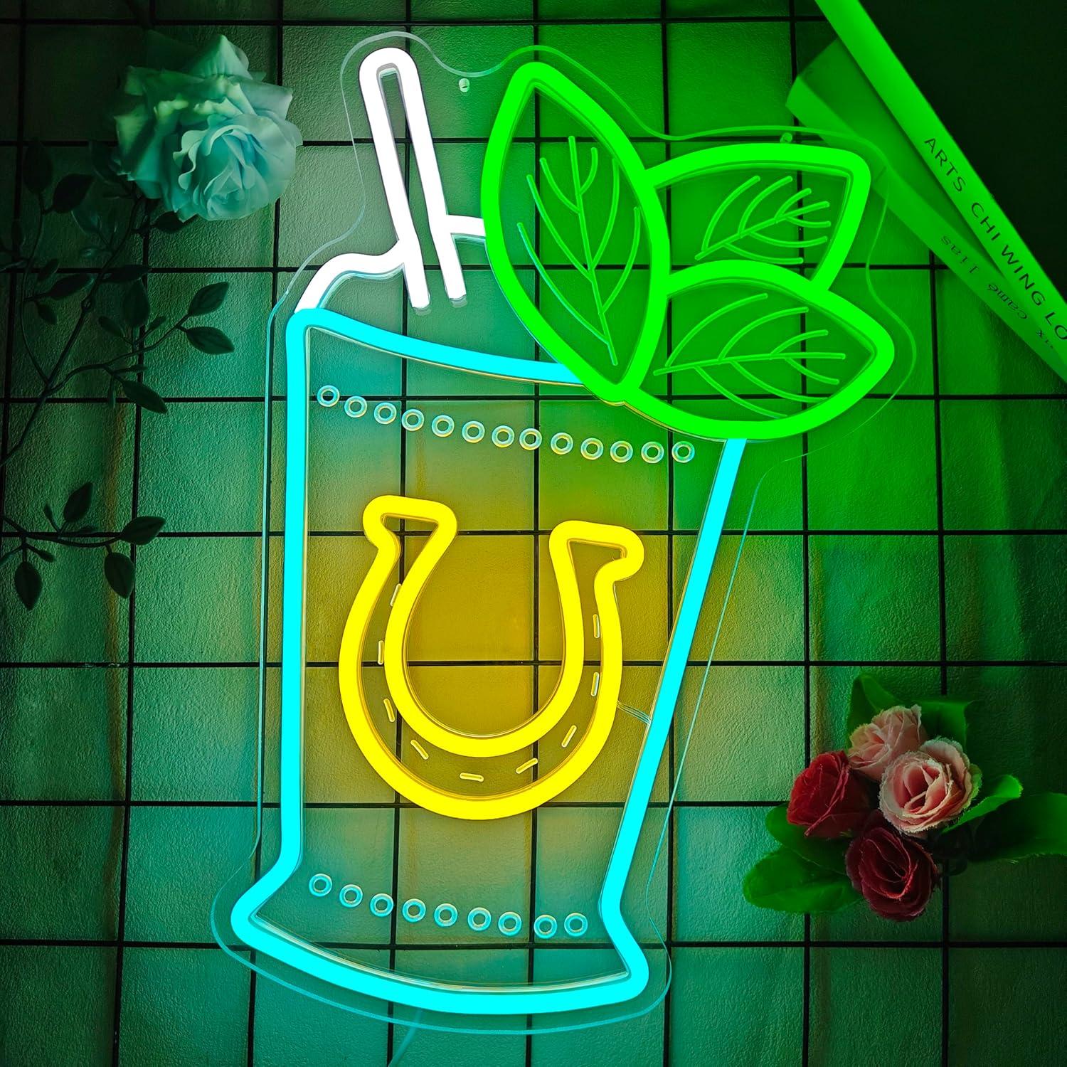 Lampu Neon Bertema Koktail Min - Neon Sign Party ulasan dan harga