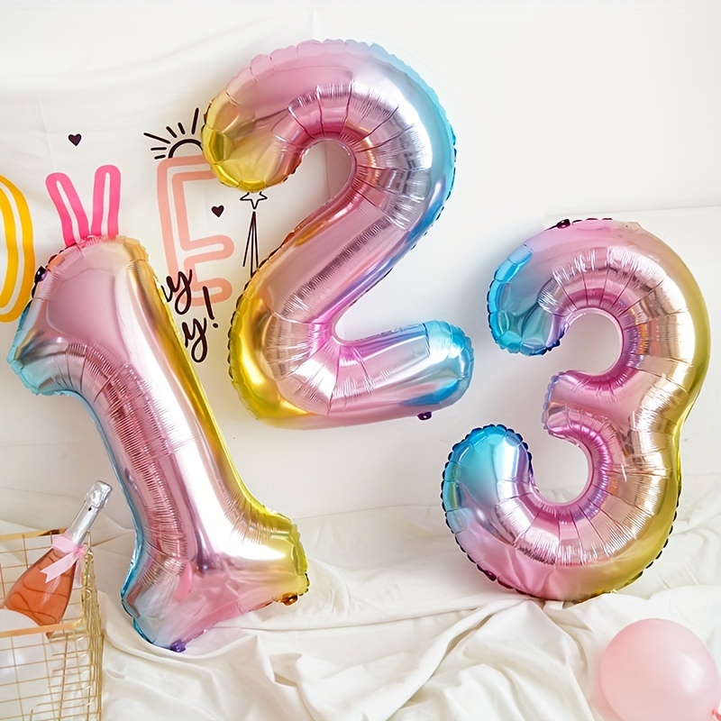 Balon Foil Nomor Gradien Pelan - Balloon Pump Hand ulasan dan harga