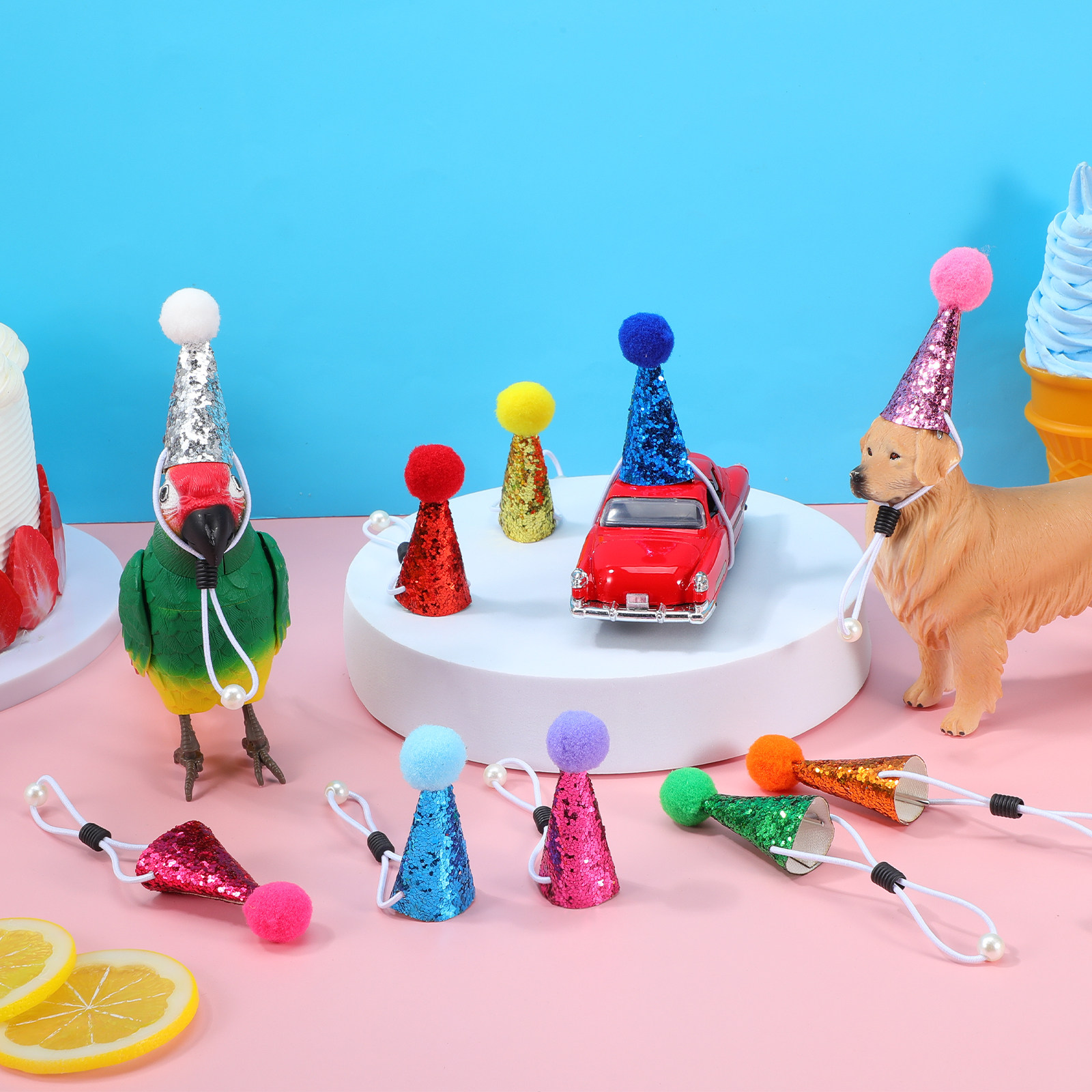 10 buah topi pesta, topi ulang - Party Hat Cone ulasan dan harga