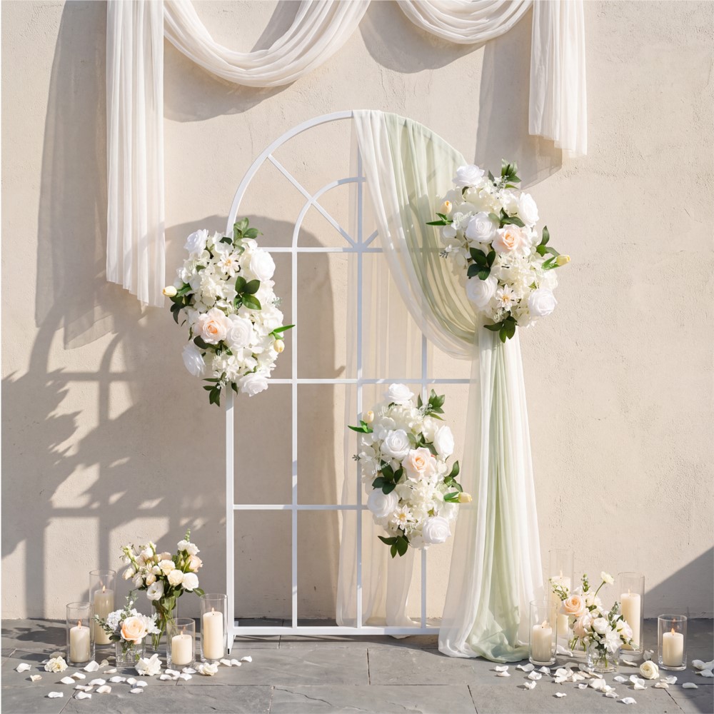 Rangkaian Bunga Mawar Hijau Uf - Flower Wall Panel ulasan dan harga