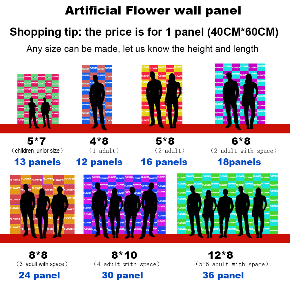 15.7*23.6 inci tanaman buatan  - Flower Wall Panel ulasan dan harga
